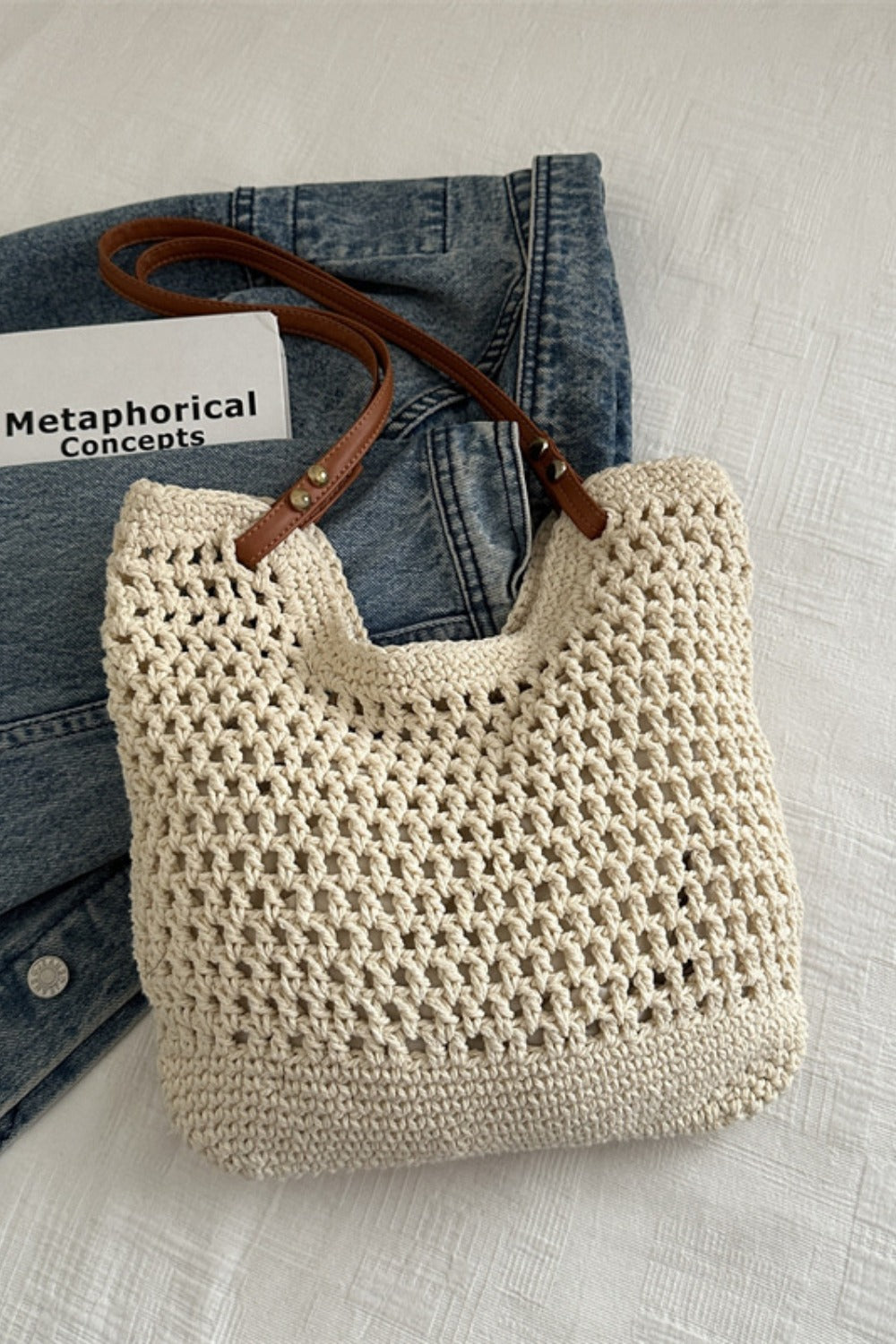 Openwork Woven Tote