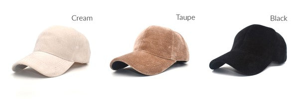 Velour Ball Cap, black creame taupe