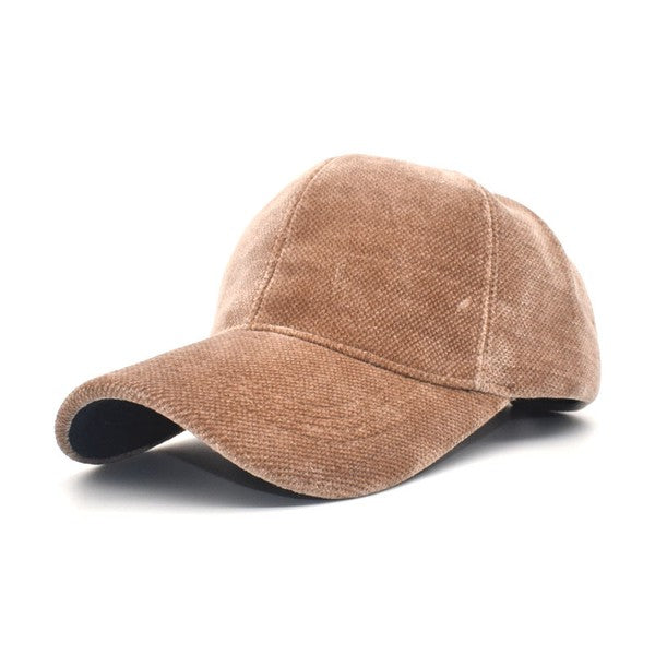 Velour Ball Cap, black creame taupe