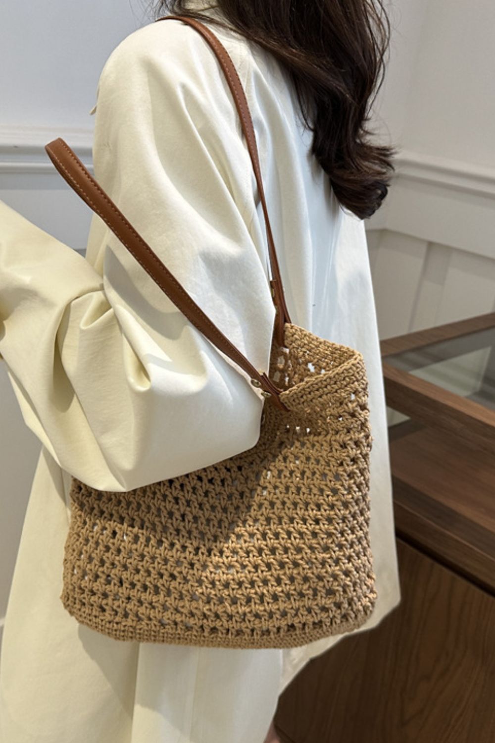 Openwork Woven Tote