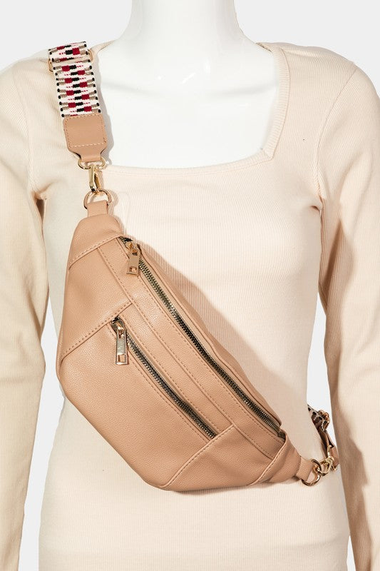 Leather Crossbody Bag with Removable Strap