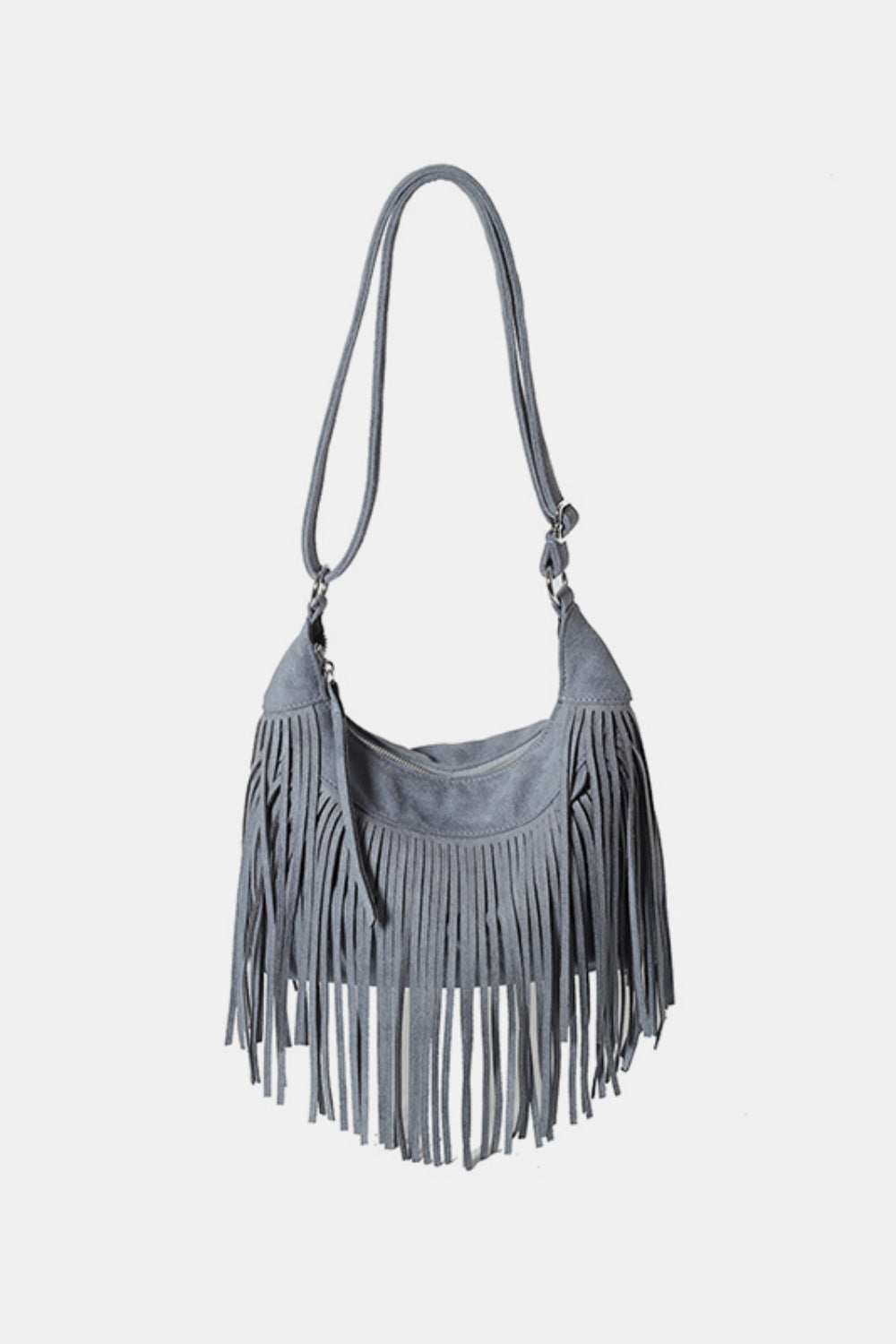 Suede Fringe Adjustable Strap Shoulder Bag, available in 7 colors