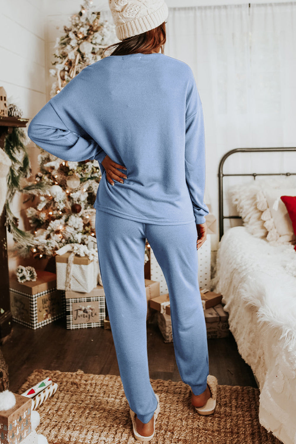 Long Sleeve Pullover & Jogger Pants Lounge Set