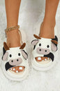 Cow Pattern Open Toe Slippers