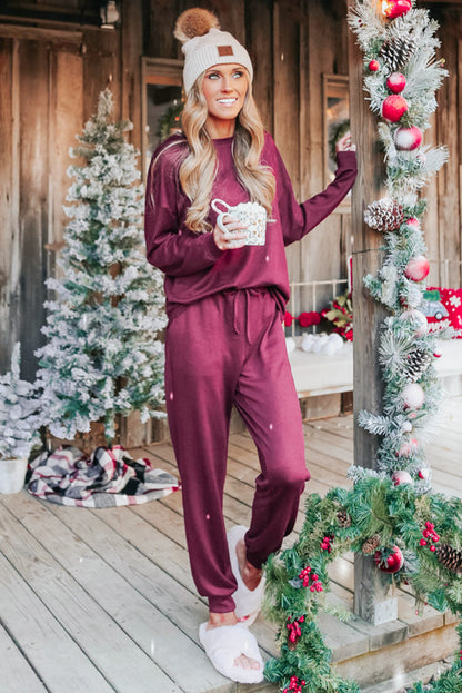 Long Sleeve Pullover & Jogger Pants Lounge Set