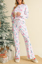 White Christmas Nutcracker Top and Wide Leg Pants Pajama Set