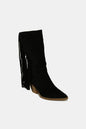 Fashion Suede Fringe Point Toe Boots