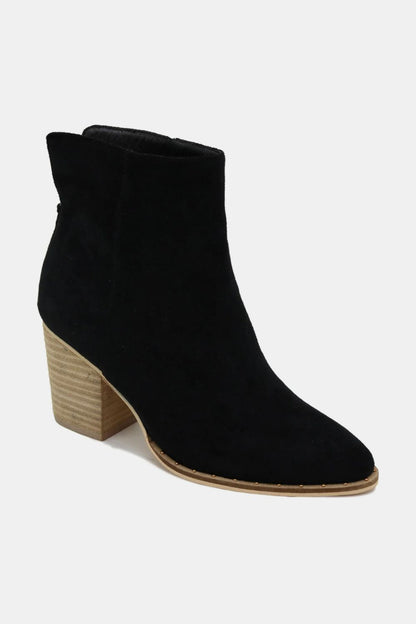 Fashion Suede Point Toe Ankle Booties