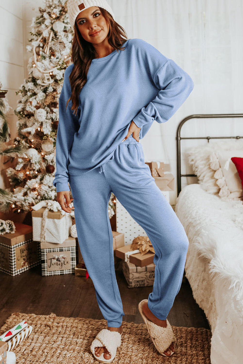 Long Sleeve Pullover & Jogger Pants Lounge Set