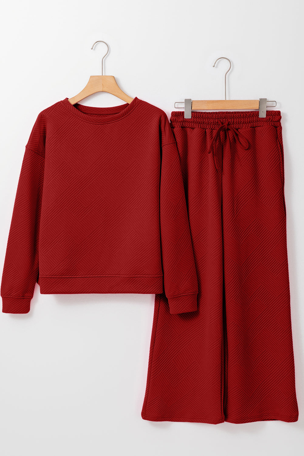 Textured Loose Slouchy Long Sleeve Top and Pants Set, 8 colors to choose from, sizes S-2XL