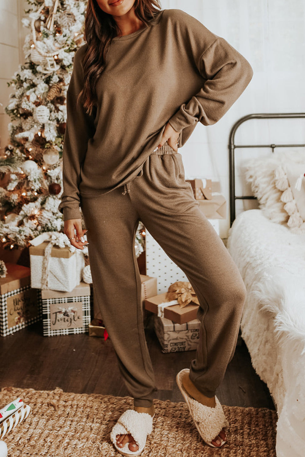 Long Sleeve Pullover & Jogger Pants Lounge Set