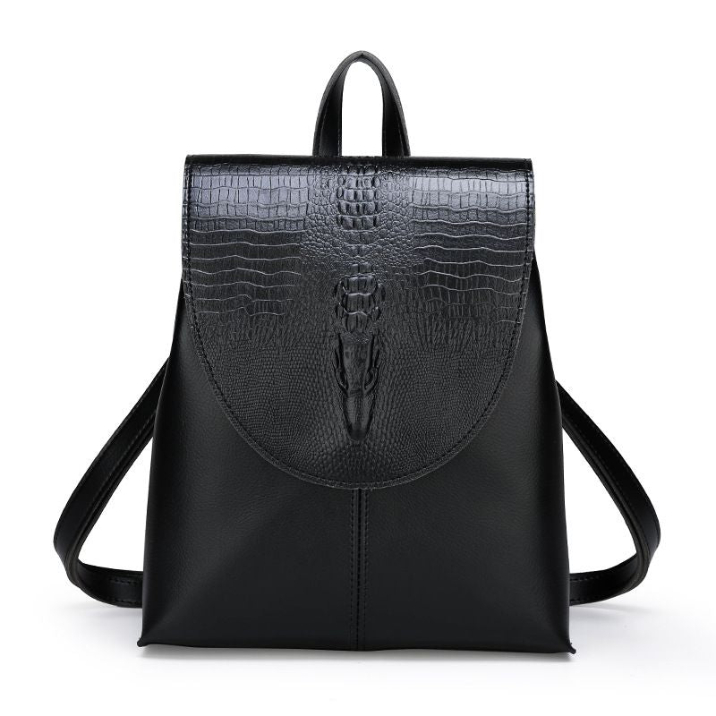 Crocodile Print Square Backpack Handbags, PU Leather Travel bag, 4 colors to choose from