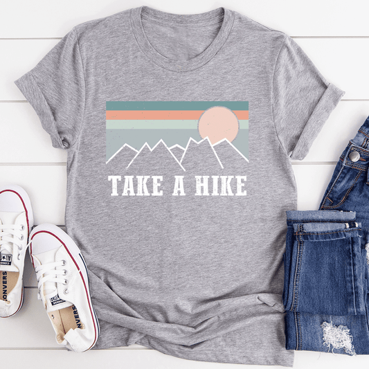 Take A Hike T-Shirt, 3 colors, comfortable prewashed cotton pullover shirt, sizes S-3XL