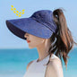 Large Brim UV Protection Outdoor Casual Ponytail Hat