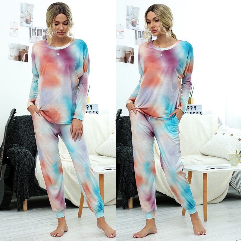 Printed Long-sleeved Casual Lounge Set