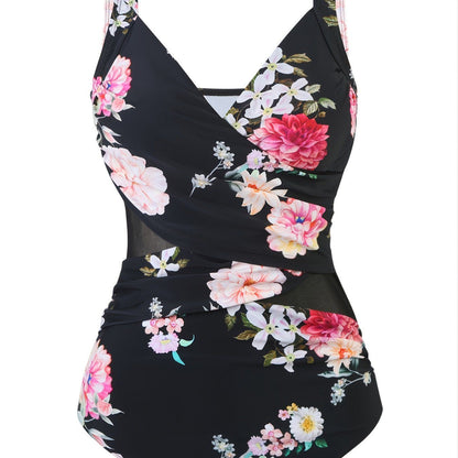 Plus Size Cris-Cross One Piece Swimsuit, sizes XL-4XL, multiple colors and prints to choose from