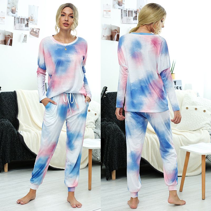 Printed Long-sleeved Casual Lounge Set