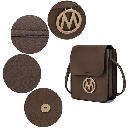 MKF Collection Skylar Messenger Handabag Vegan Leather Womens by Mia K,  colors to choose from