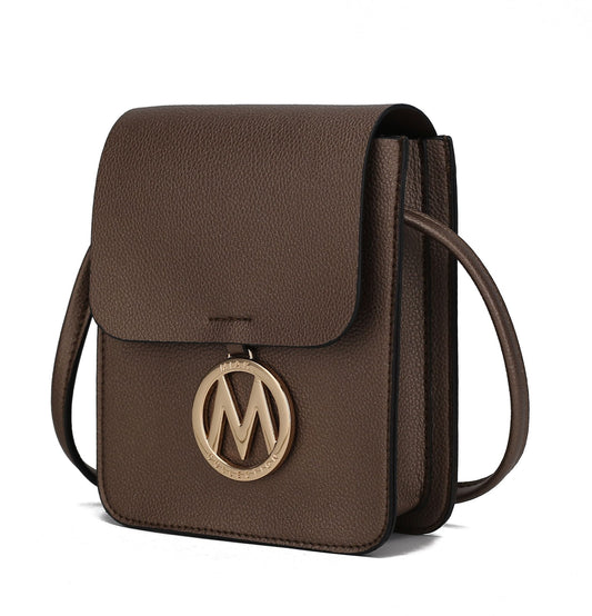 MKF Collection Skylar Messenger Handabag Vegan Leather Womens by Mia K,  colors to choose from