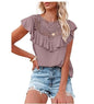 Lace Flowy Ruffle Sleeve Shirts Blouses, 5 colors to choose from