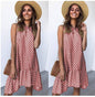 Polka Dot Chiffon Sleeveless Casual Sundress