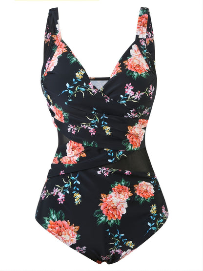 Plus Size Cris-Cross One Piece Swimsuit, sizes XL-4XL, multiple colors and prints to choose from