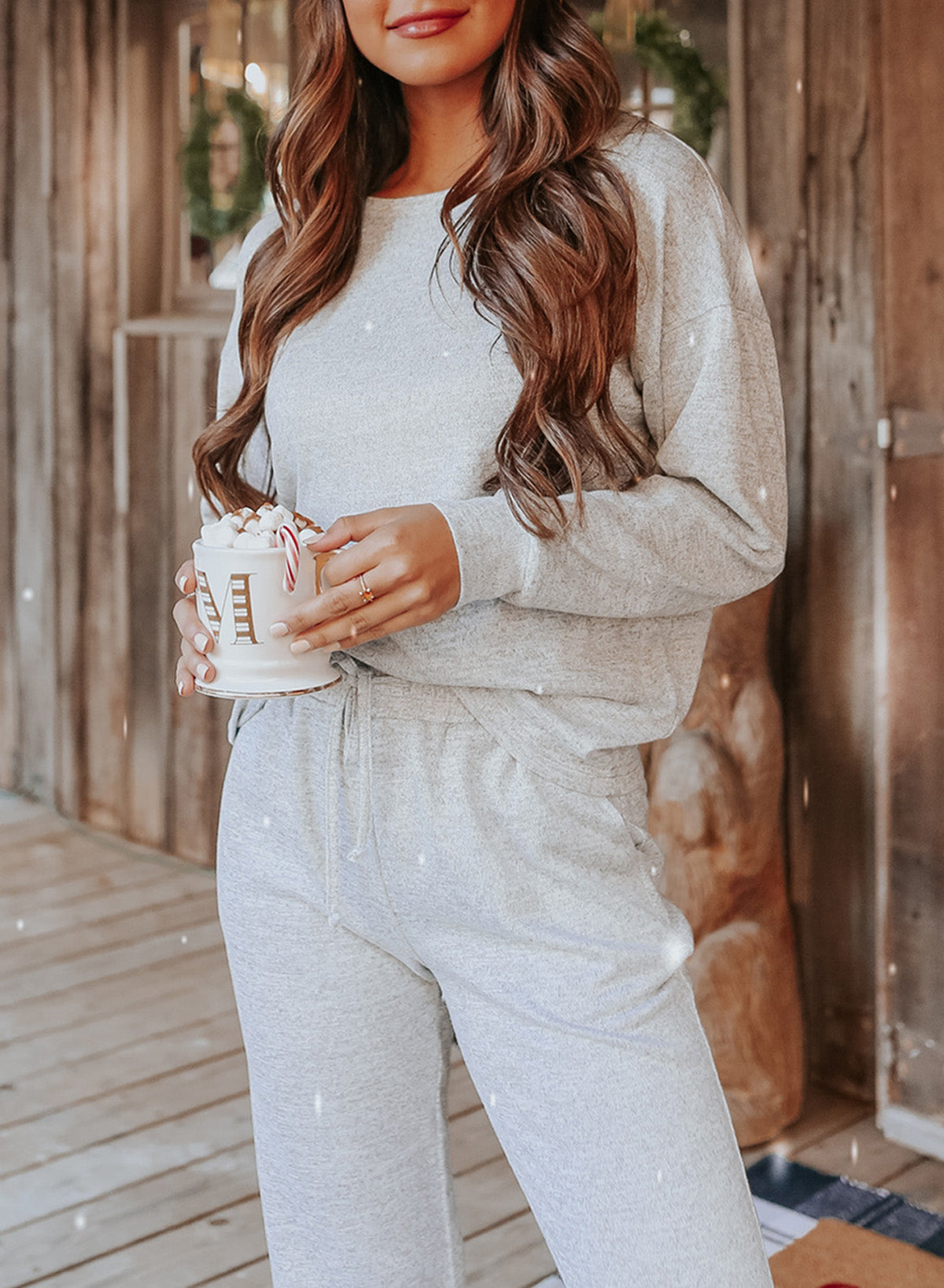 Long Sleeve Pullover & Jogger Pants Lounge Set