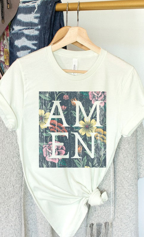 Floral Amen Graphic Tee