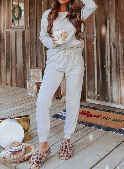 Long Sleeve Pullover & Jogger Pants Lounge Set